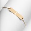 Engraved Silver Bar Chain Necklace