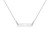 Engraved  Bar Chain Necklace