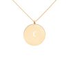 Engraved Silver Disc Necklace