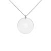 Engraved Silver Disc Necklace
