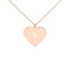 Engraved Silver Heart Necklace