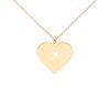 Engraved Silver Heart Necklace