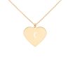 Engraved 24k Gold Heart Necklace