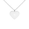 Engraved Silver Heart Necklace