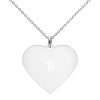 Engraved Silver Heart Necklace
