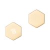 Sterling Silver Hexagon Stud Earrings