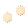 Sterling Silver Hexagon Stud Earrings Divistrom