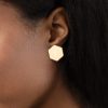 Sterling Silver Hexagon Stud Earrings Divistrom