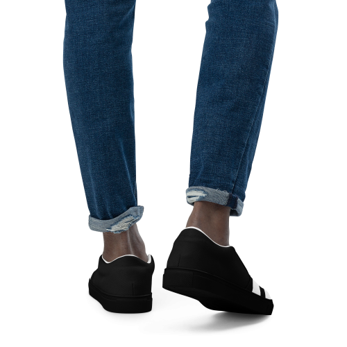 Mens slip on canvas shoes black back 699eb287d890e.png
