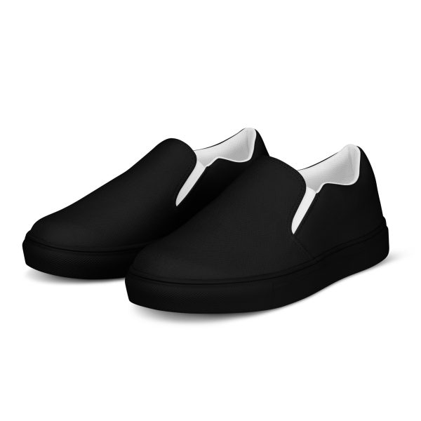 Mens slip on canvas shoes black left front 699ff302c4cb7.jpg